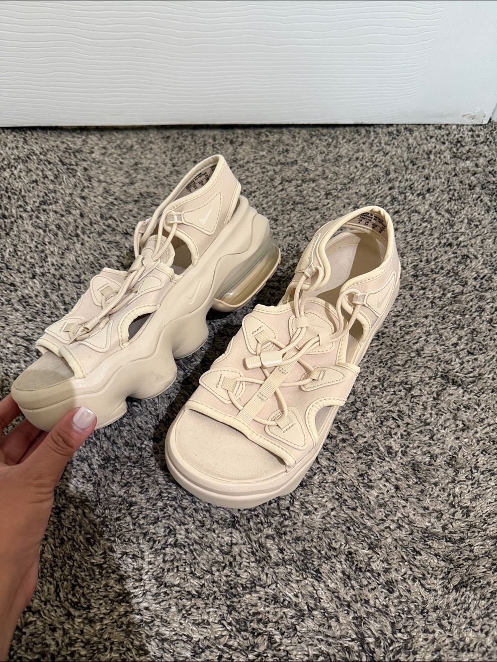 Nike Airmax - Sport Sandals in Cream - Womens Size 8